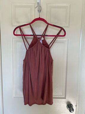 Strappy Dusty Rose Halter Tank Top